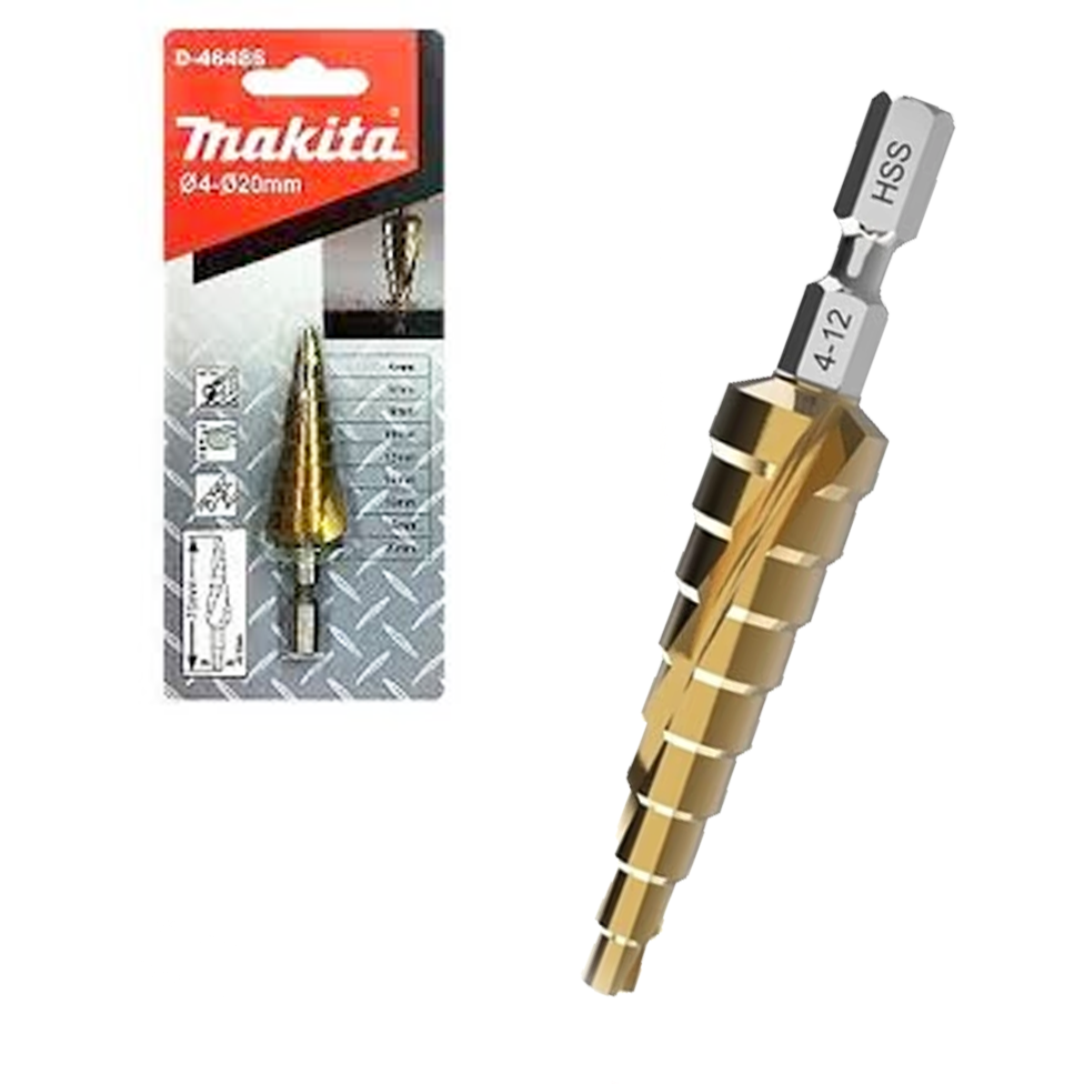 Makita D-46470 Step Drill Bit 1/4" 4-12mm | Makita by KHM Megatools Corp.