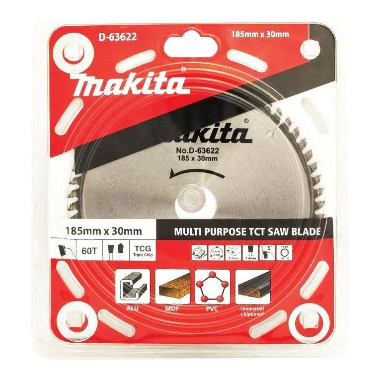Makita D-63622 Circular Saw Blade 7-1/4" x 60T (Multi Purpose) - KHM Megatools Corp.