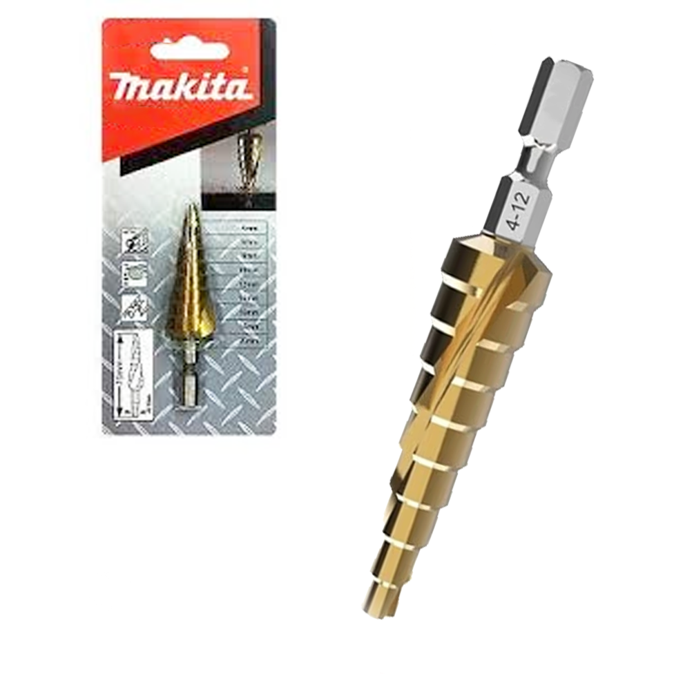 Makita D-46436  Step Drill Bit 1/4" 4-12mm | Makita by KHM Megatools Corp.